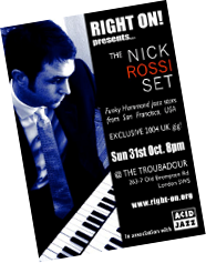 Right On! presents The Nick Rossi Set live @ The Troubadour flyer